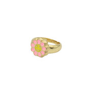 Anillo Chunky Flor Rosa