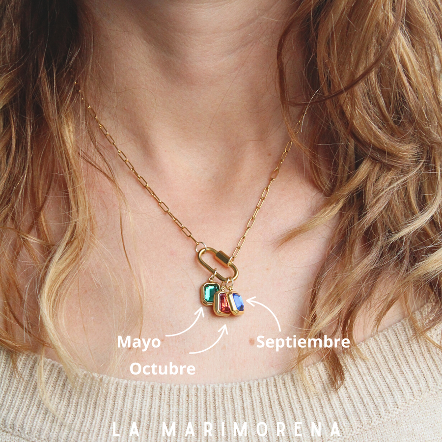 Collar Birthstones Mamá