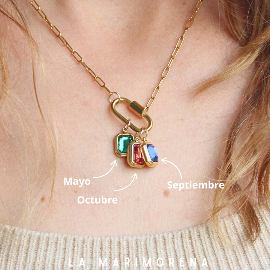 Collar Birthstones Mamá