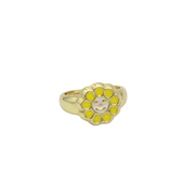 Anillo chunky flor amarilla