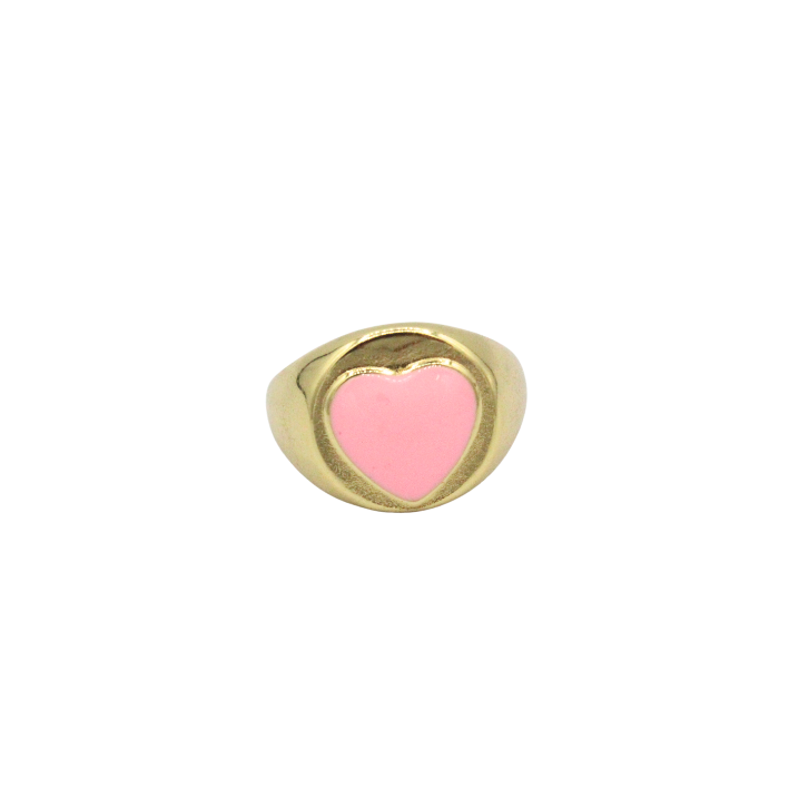 Anillo Chunky Corazon Rosa