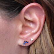 Piercing Cinco Cristales Azul