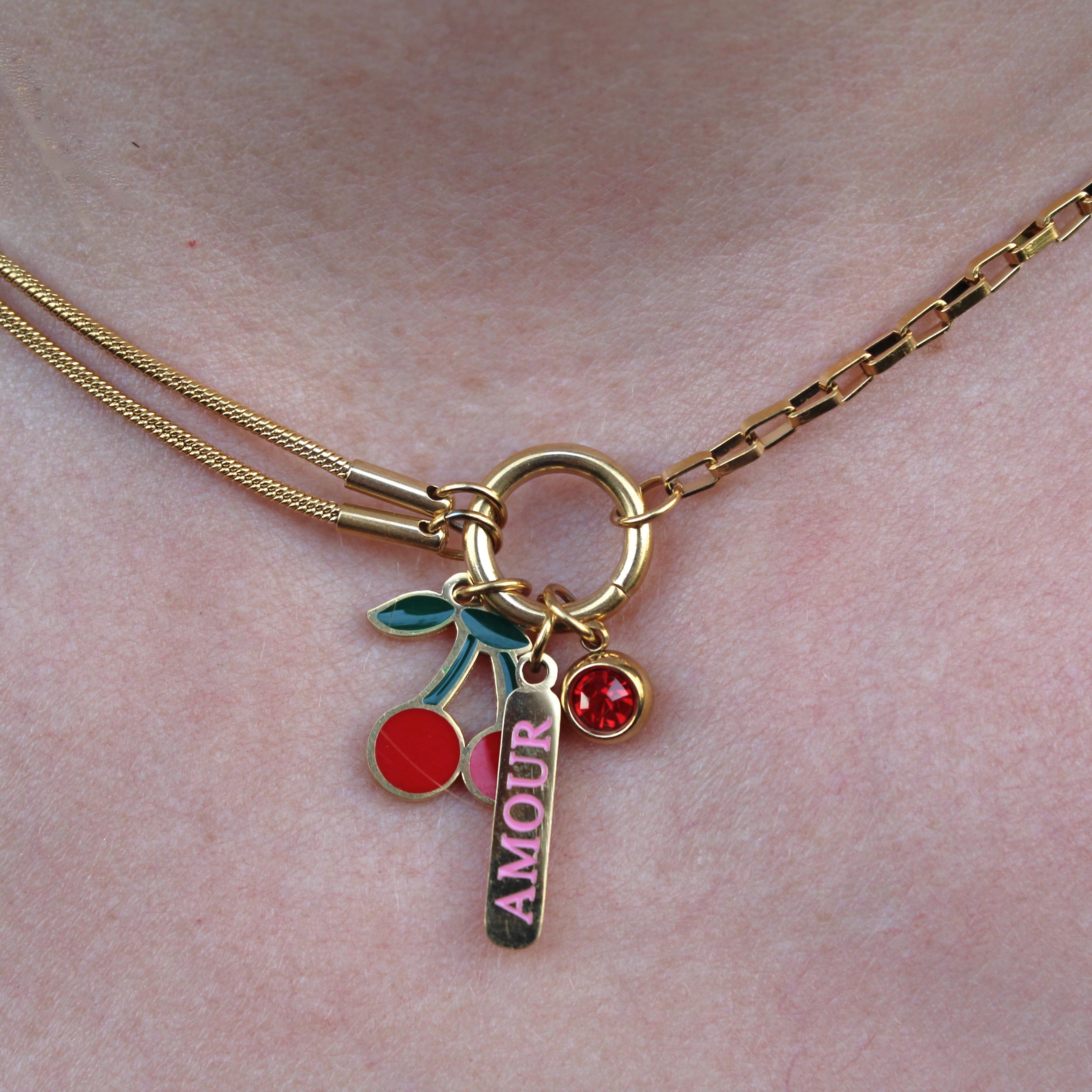 Collar Charms Cherry Love