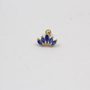 Piercing Cinco Cristales Azul