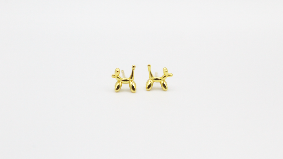 Aretes Dog Balloon Dorados