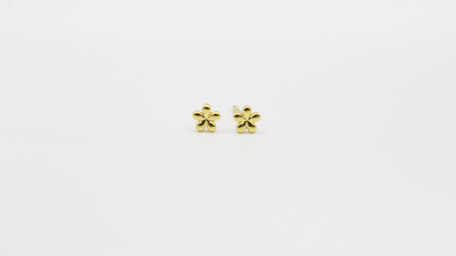 Aretes Flor Mini Dorada